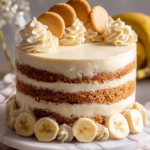 Banana Cream Cake with Banana Pastry Cream and Cream Cheese Frosting Recipe