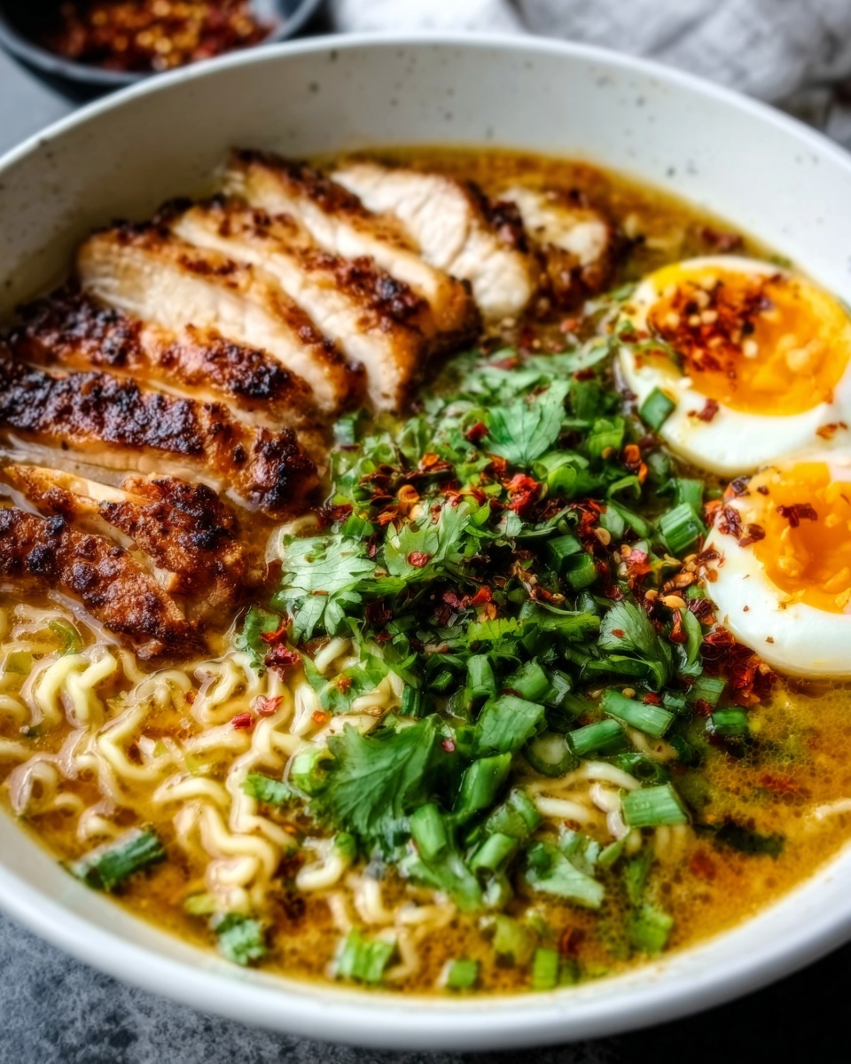 Creamy Garlic Chicken Ramen Recipe