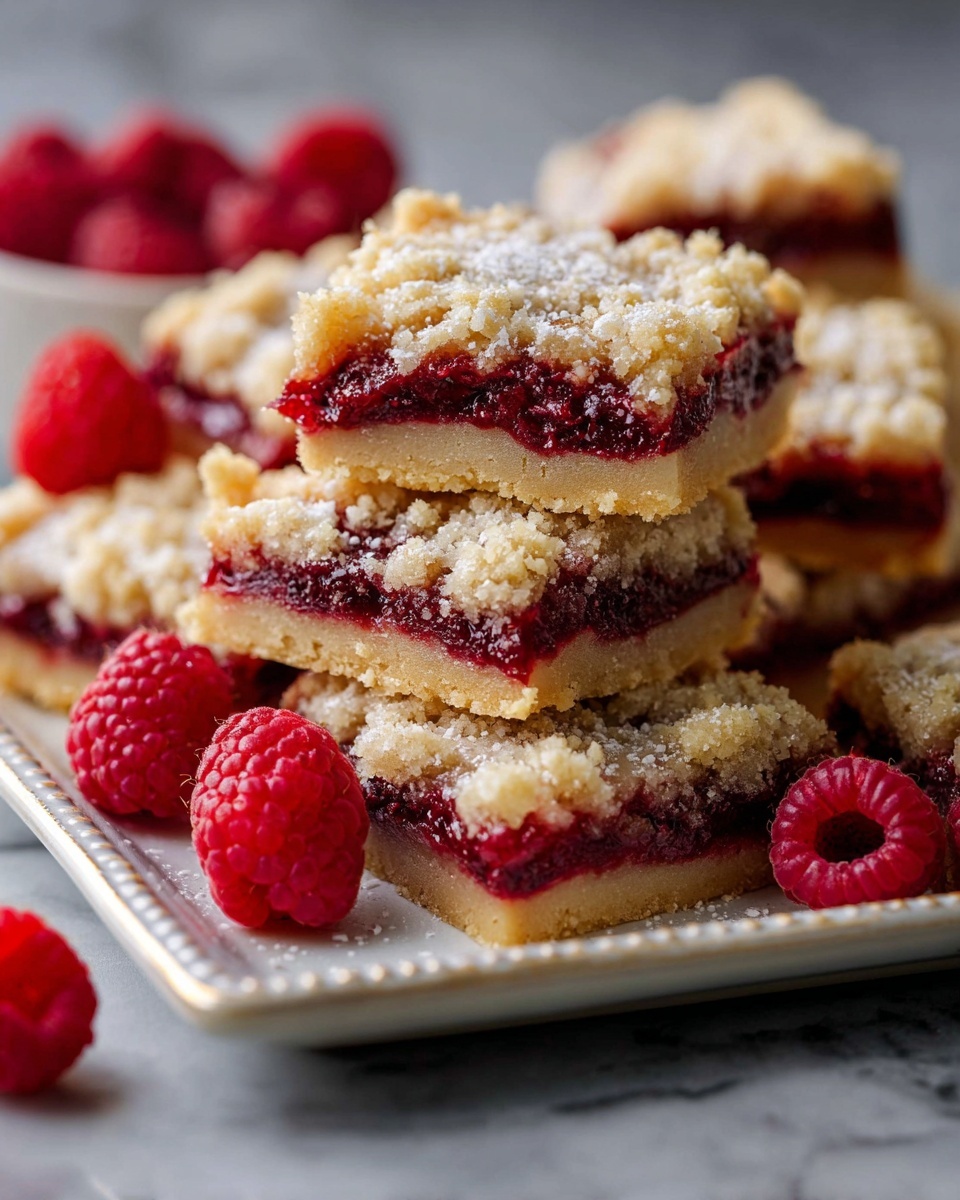 Raspberry Almond Shortbread Bars Recipe