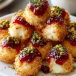 Pistachio-Crusted Brie Bites with Raspberry Honey Glaze Recipe
