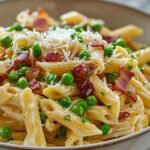 Creamy Bacon and Pea Pasta (25-Minutes) Recipe