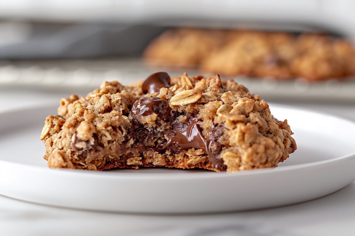 Soft and Chewy Oatmeal Chocolate Chip Cookies Recipe - Recipe Image