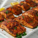Crispy Air Fryer Lemon Garlic Salmon Recipe