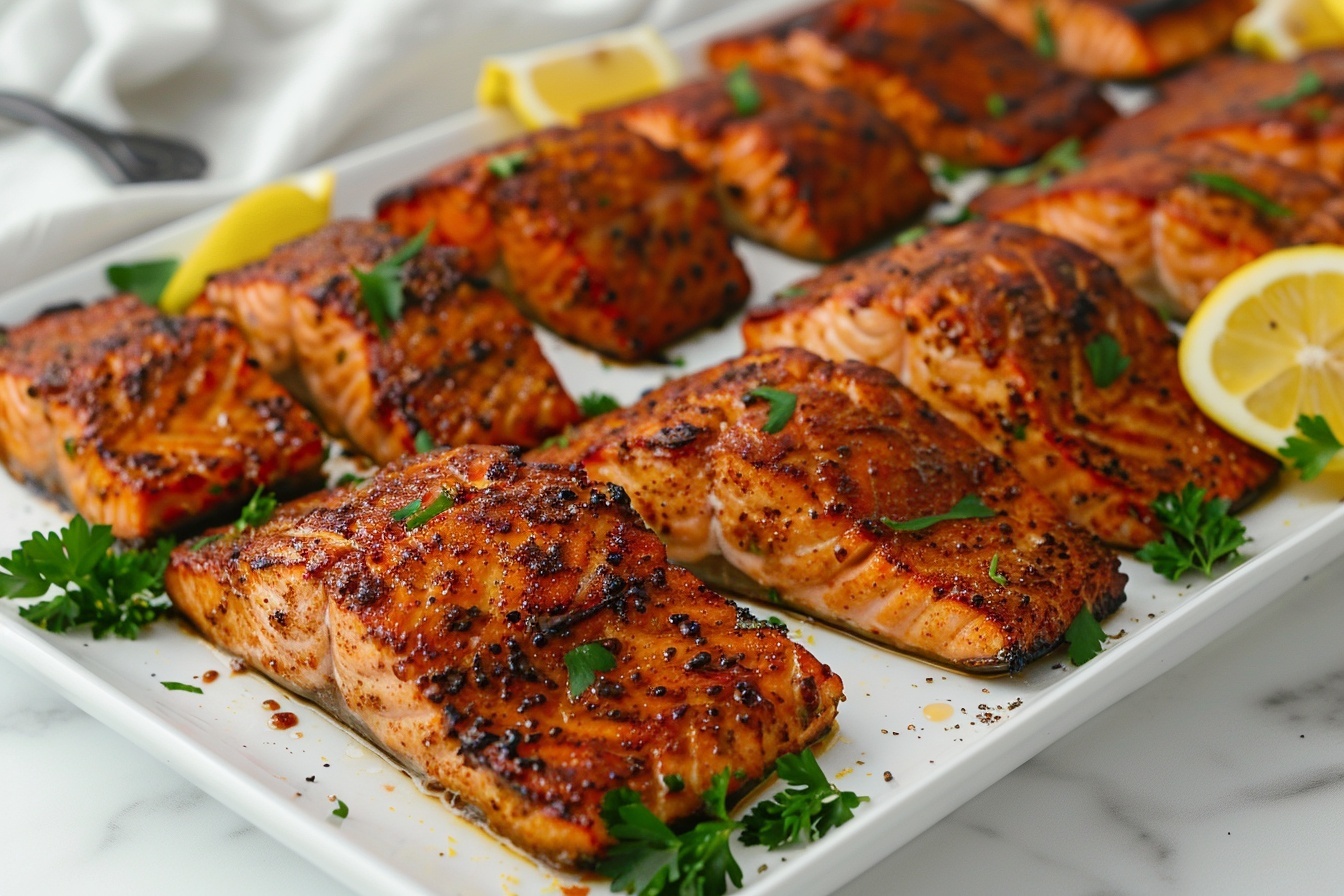 Crispy Air Fryer Lemon Garlic Salmon Recipe