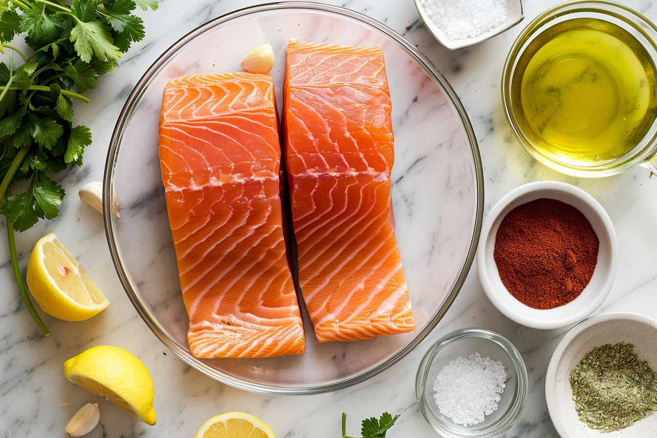 Crispy Air Fryer Lemon Garlic Salmon Recipe 5 Crispy Air Fryer Lemon Garlic Salmon Recipe - Recipe Image