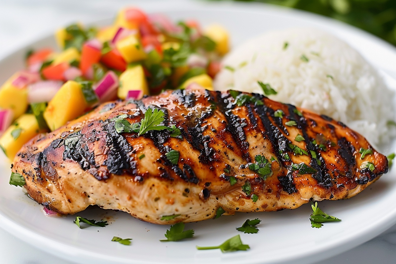 Honey Lime Chicken with Mango Salsa Recipe - Recipe Image