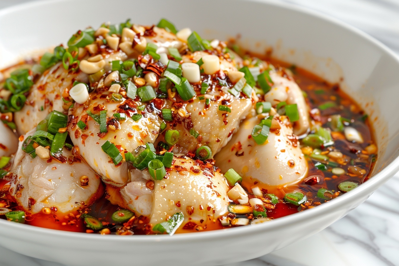 Mouthwatering Sichuan Chicken in Red Oil Sauce Recipe