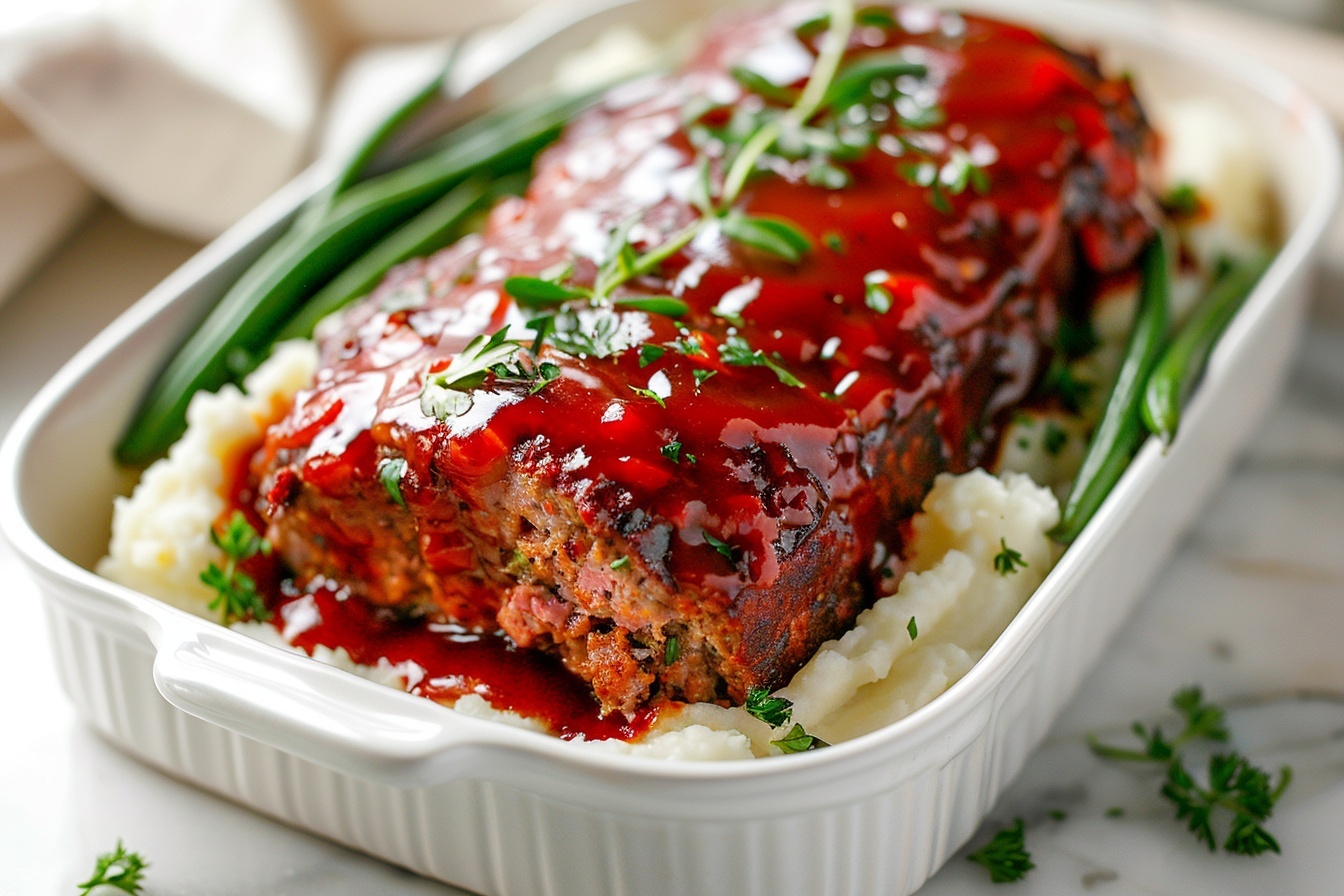Big Mac Meatloaf with Secret Cheese Layer and Special Sauce Recipe