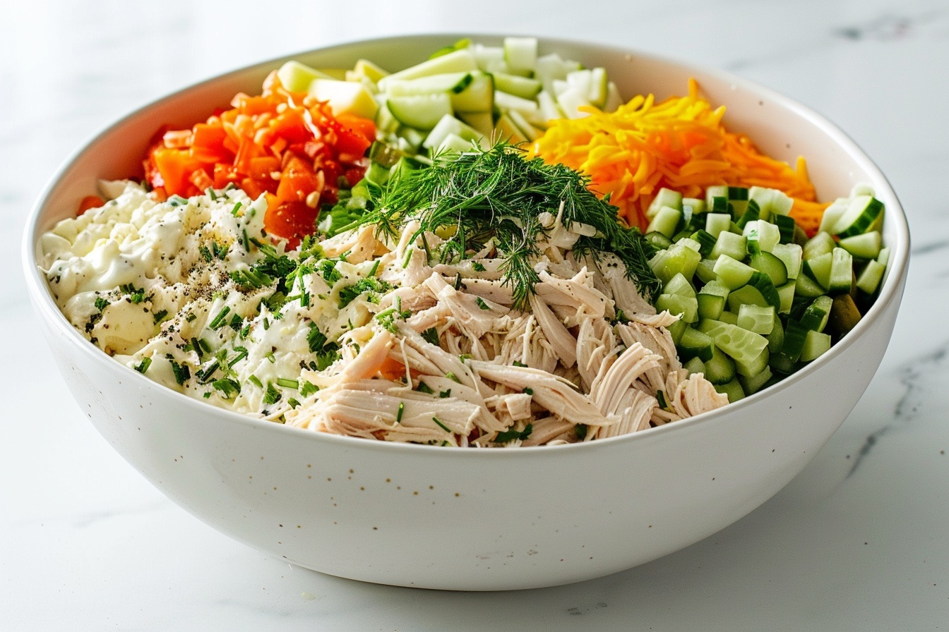High-Protein Dill Pickle Chicken Salad Recipe 6 High-Protein Dill Pickle Chicken Salad Recipe - Recipe Image