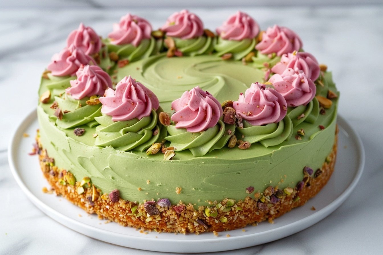 Irresistible Pistachio Rose Milk Cake Recipe